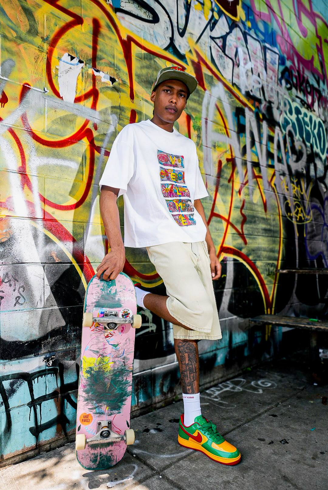 White “ Funny money “ tee.