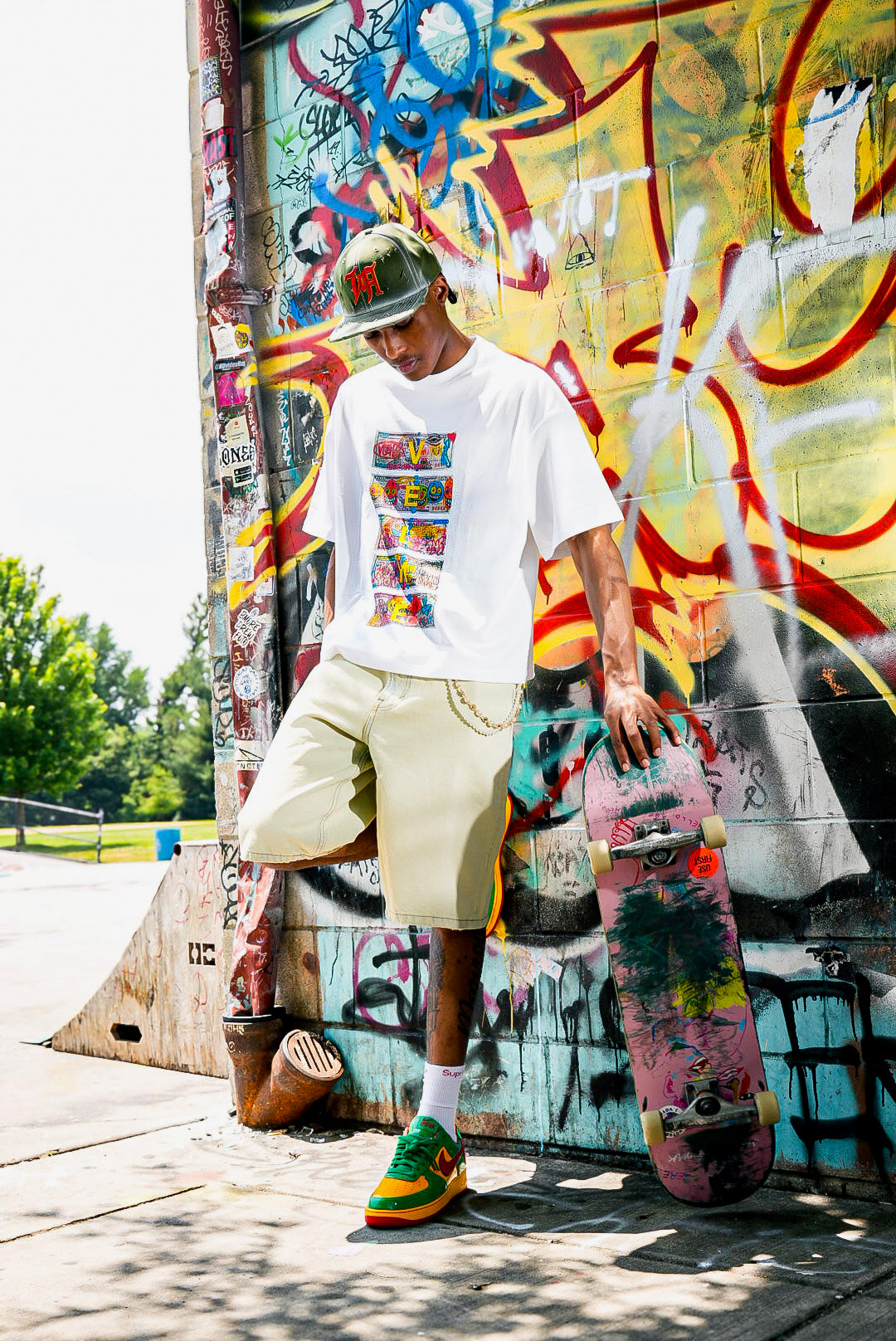 White “ Funny money “ tee.