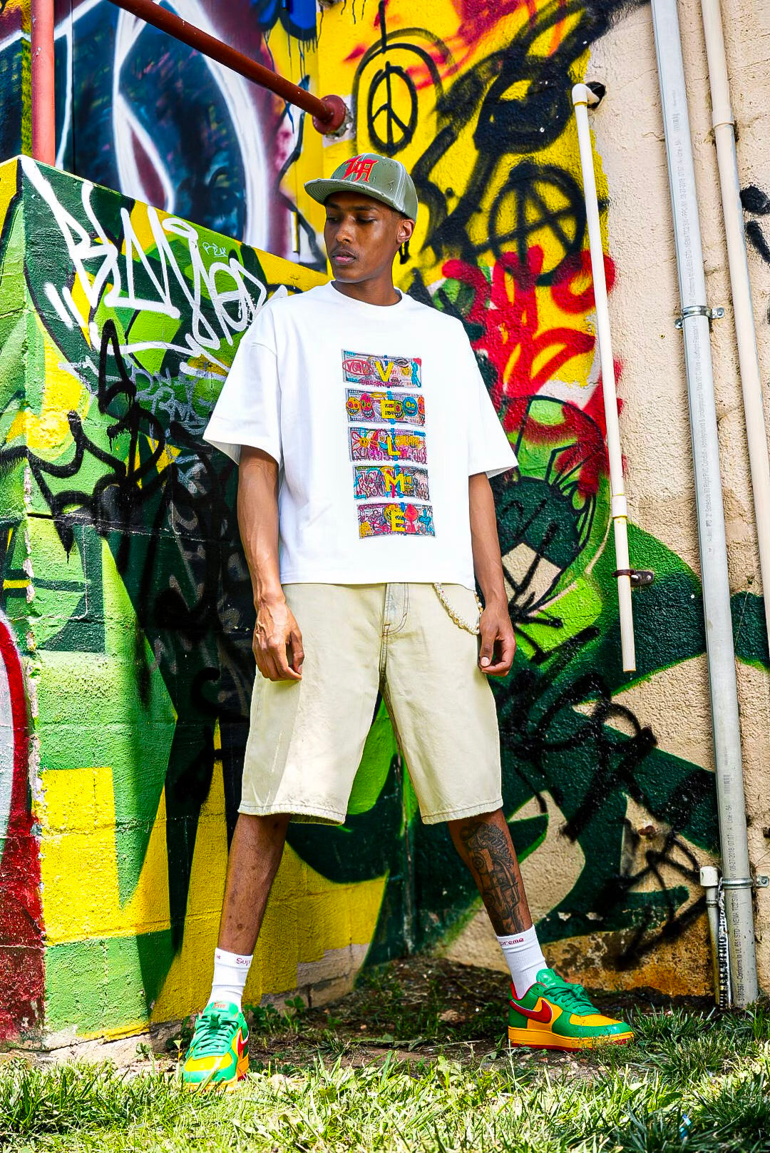 White “ Funny money “ tee.