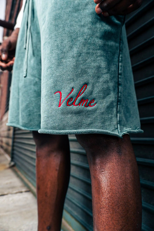 Velme “street sign” cotton shorts.